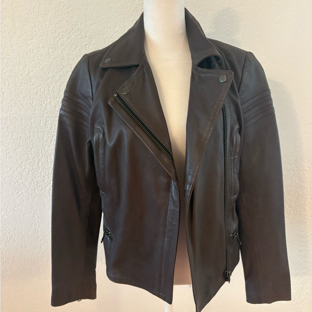 Muubaa Dark Brown Leather Jacket